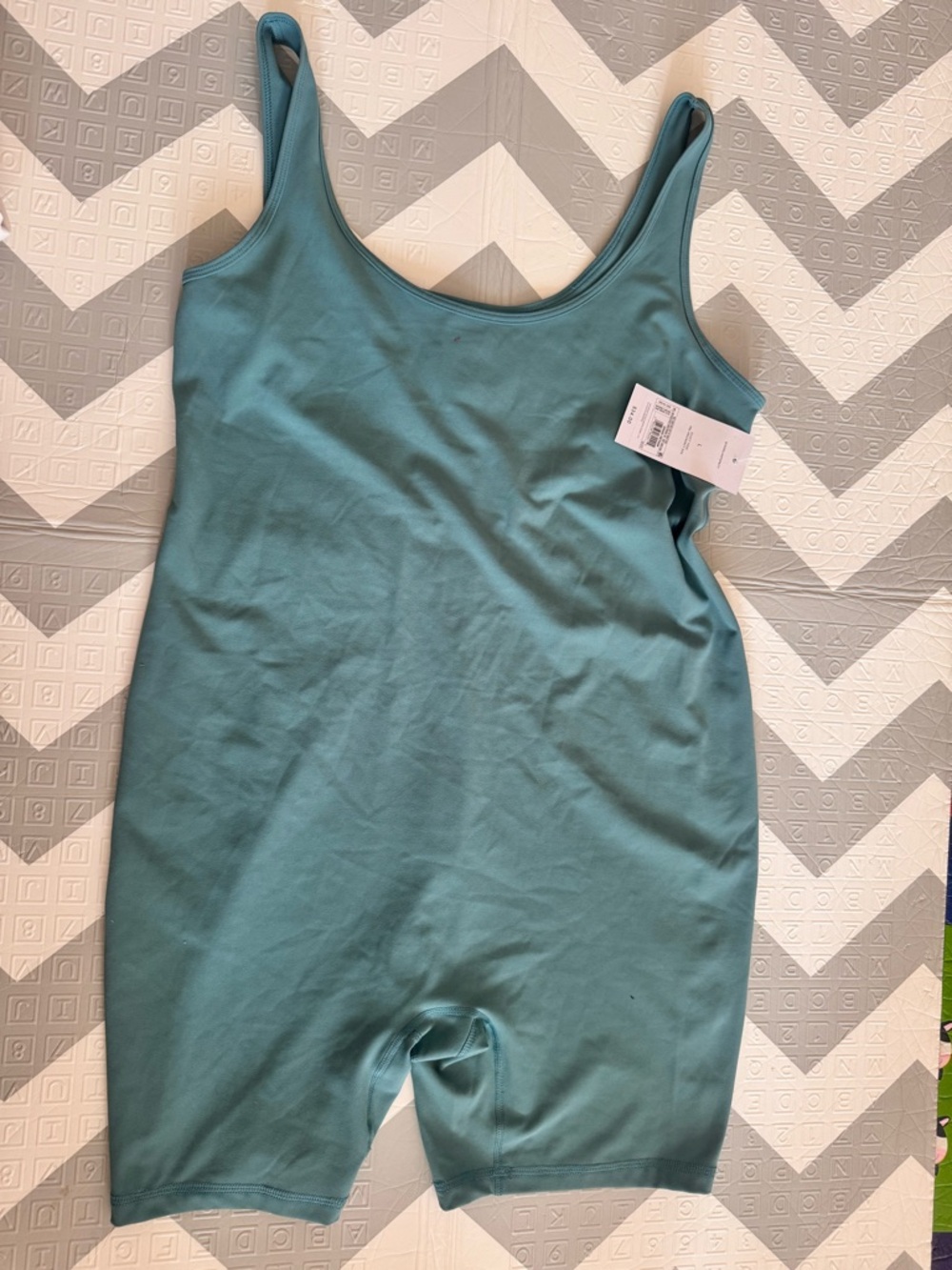 Teal Sleeveless Romper Bodysuit